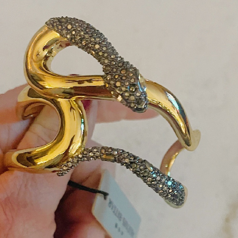Alexis Bittar Gold and Silver Textured Bracelet